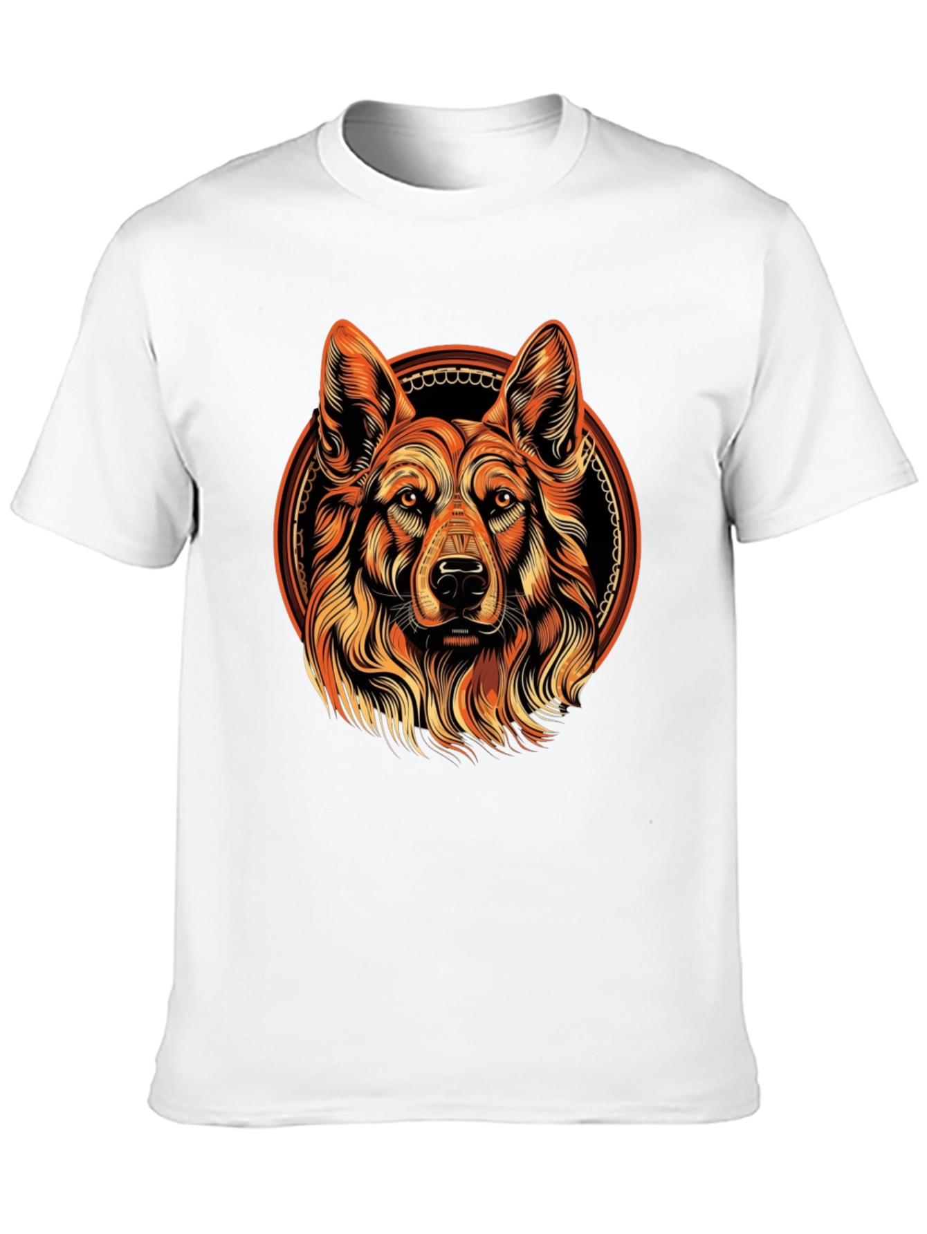 Dog Portrait Graphic Tee - Black