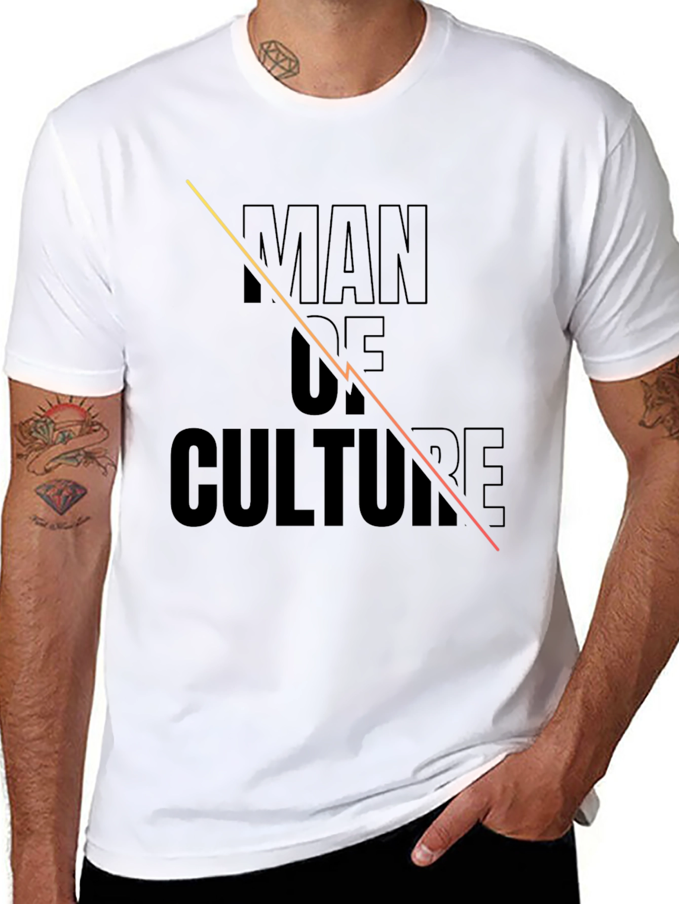 Man of Culture Black Graphic Tee