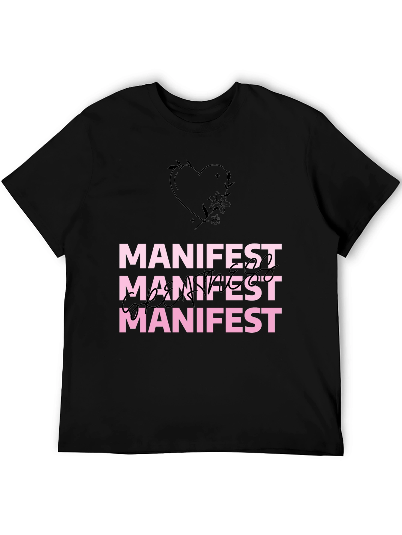Manifest Graphic Tee - Stylish Affirmation Shirt