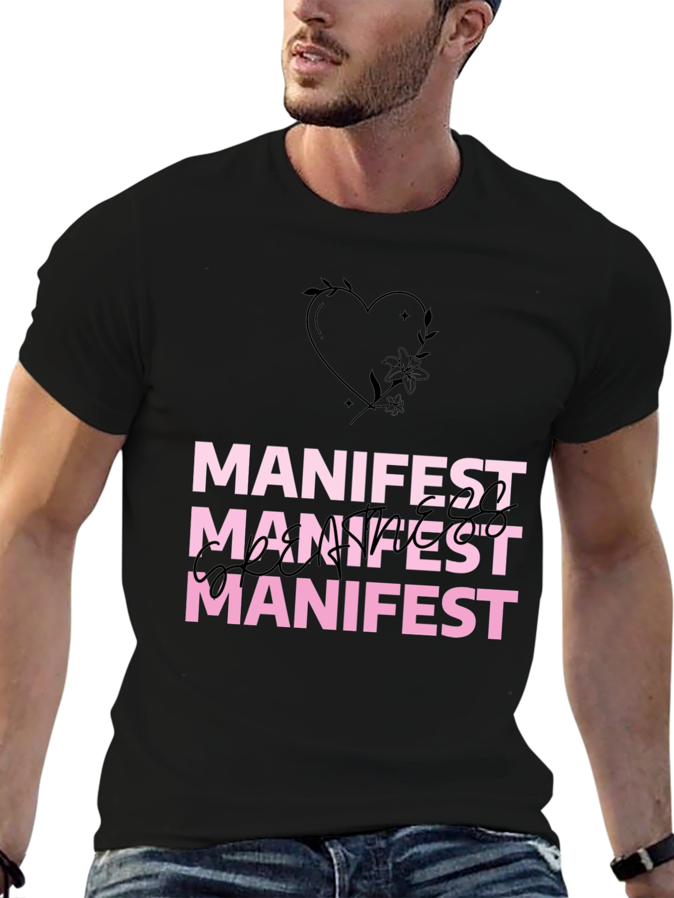 Manifest Graphic Tee - Stylish Affirmation Shirt