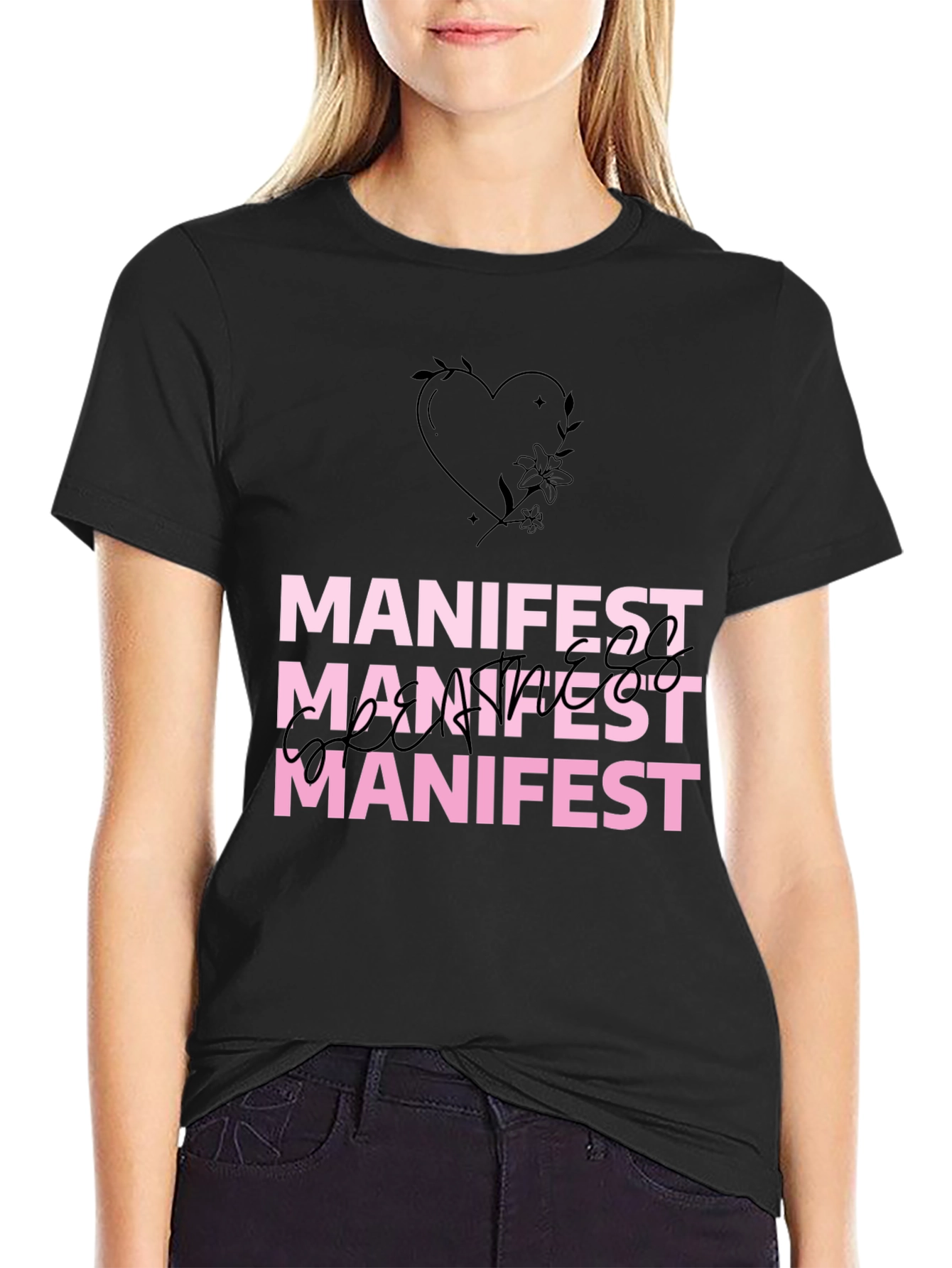 Manifest Graphic Tee - Stylish Affirmation Shirt