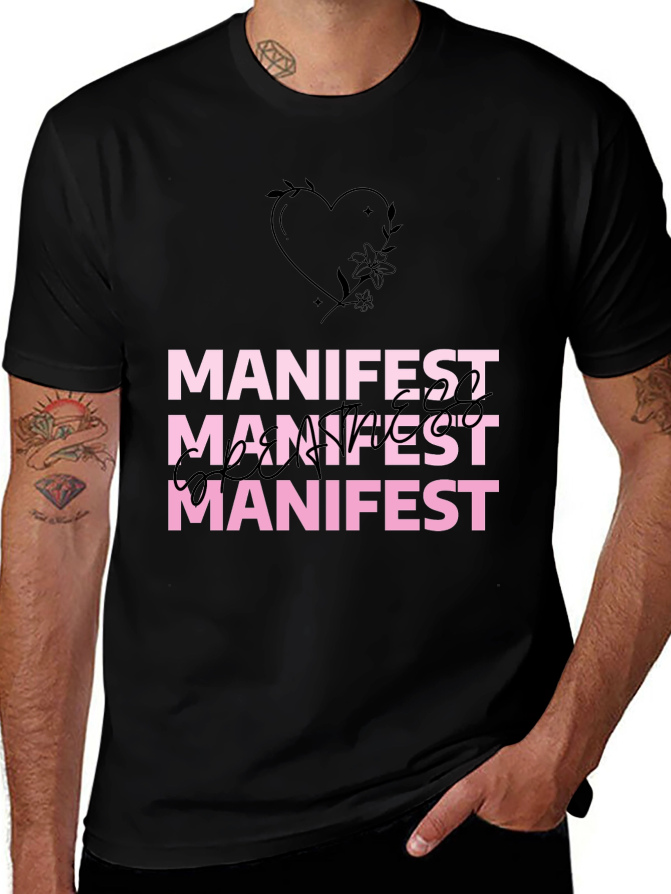 Manifest Graphic Tee - Stylish Affirmation Shirt