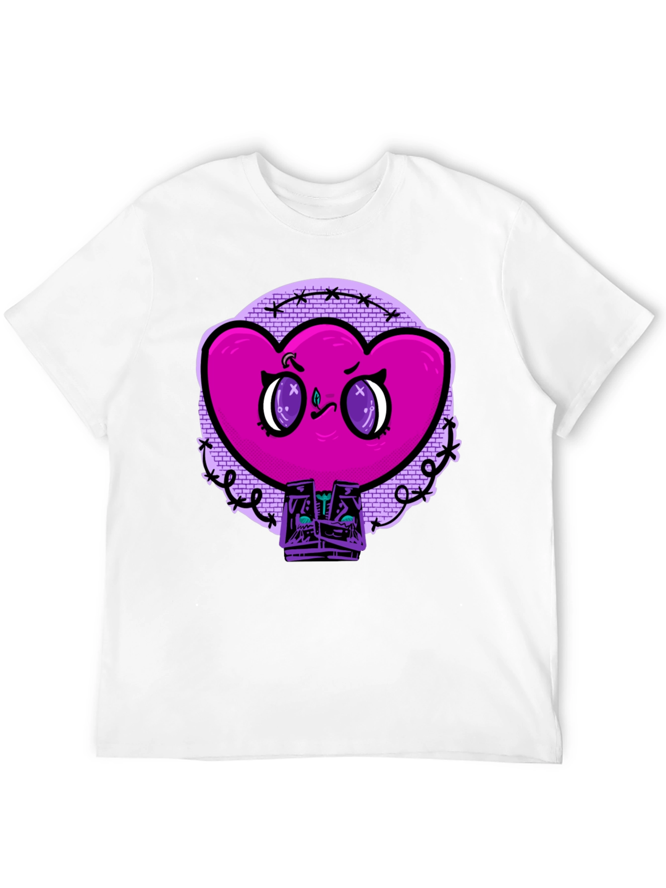 Edgy Heart Graphic Tee - Unisex Black T-Shirt