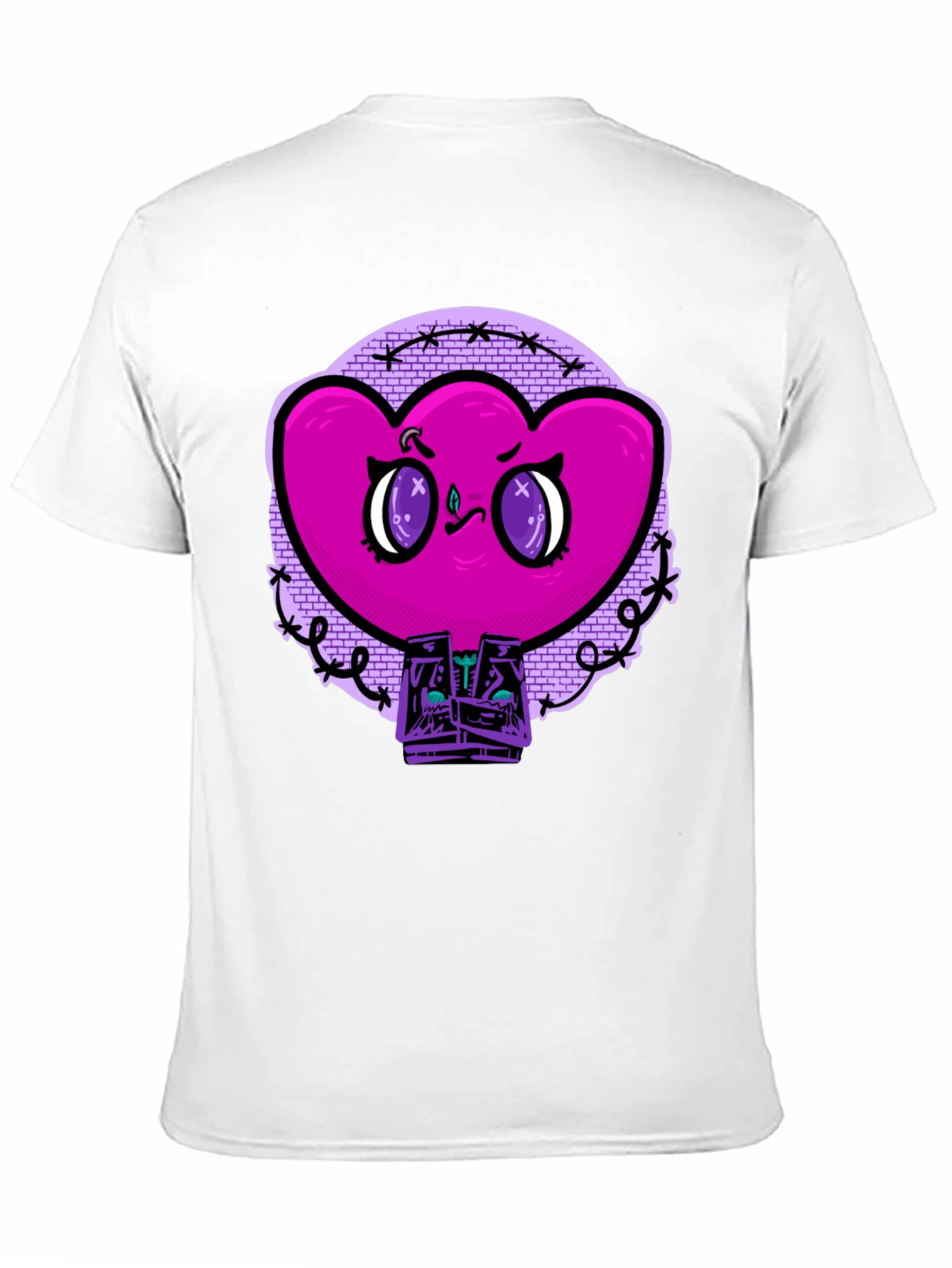 Edgy Heart Graphic Tee - Unisex Black T-Shirt
