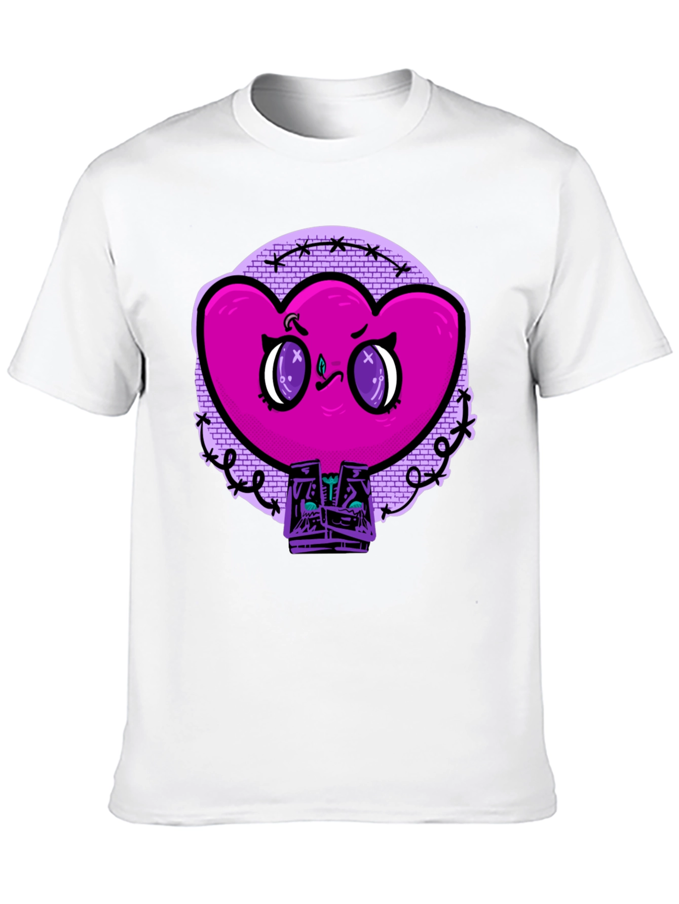 Edgy Heart Graphic Tee - Unisex Black T-Shirt