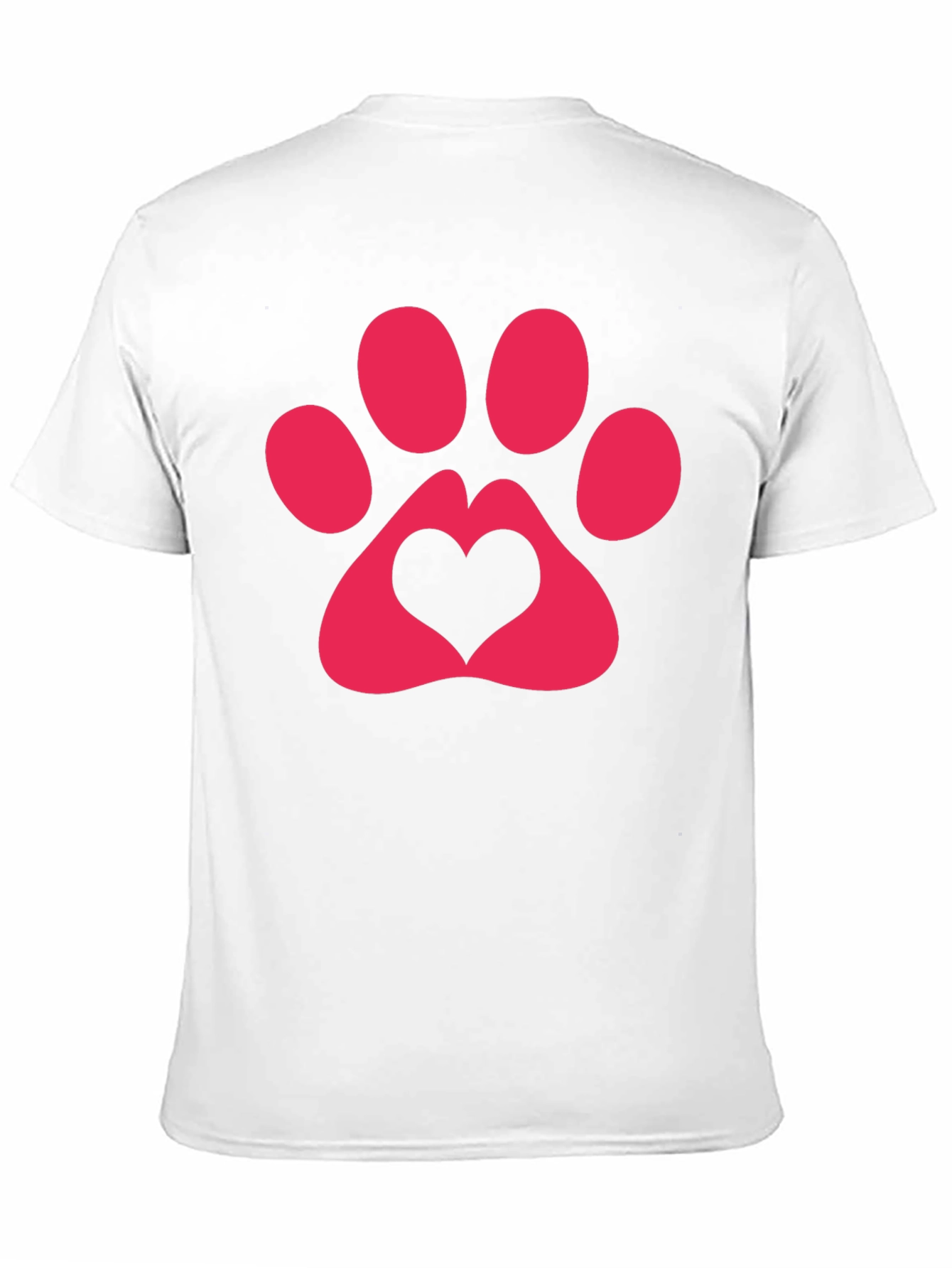 Heart Paw Print Graphic Tee - Black T-Shirt