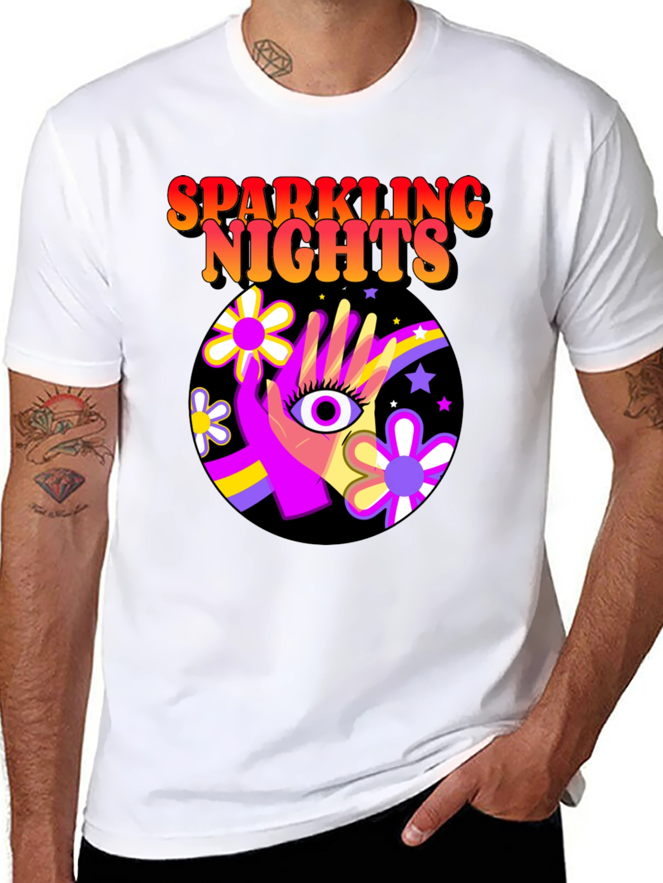 Sparkling Nights Retro T-Shirt