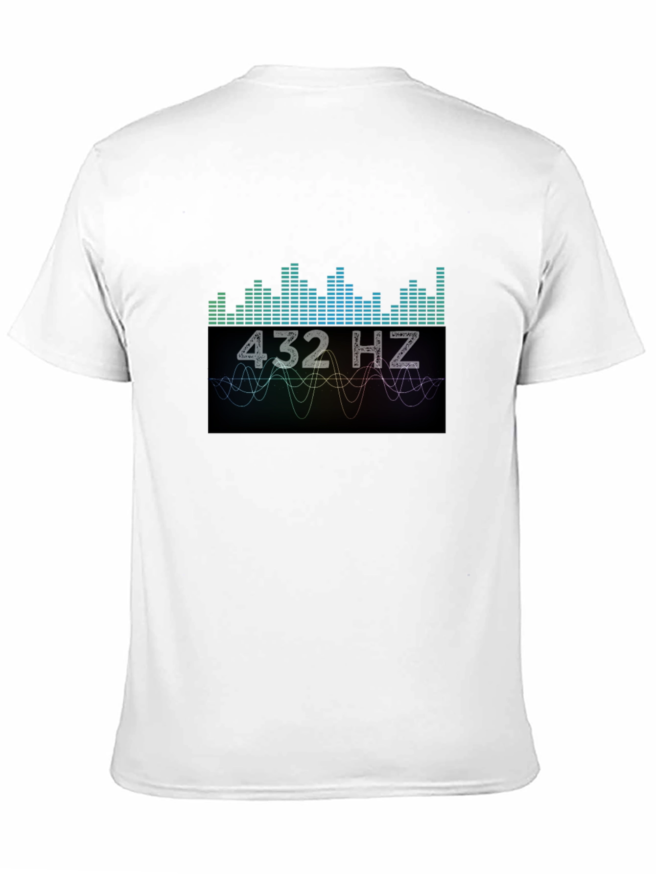 432 Hz Sound Wave Graphic Black T-Shirt