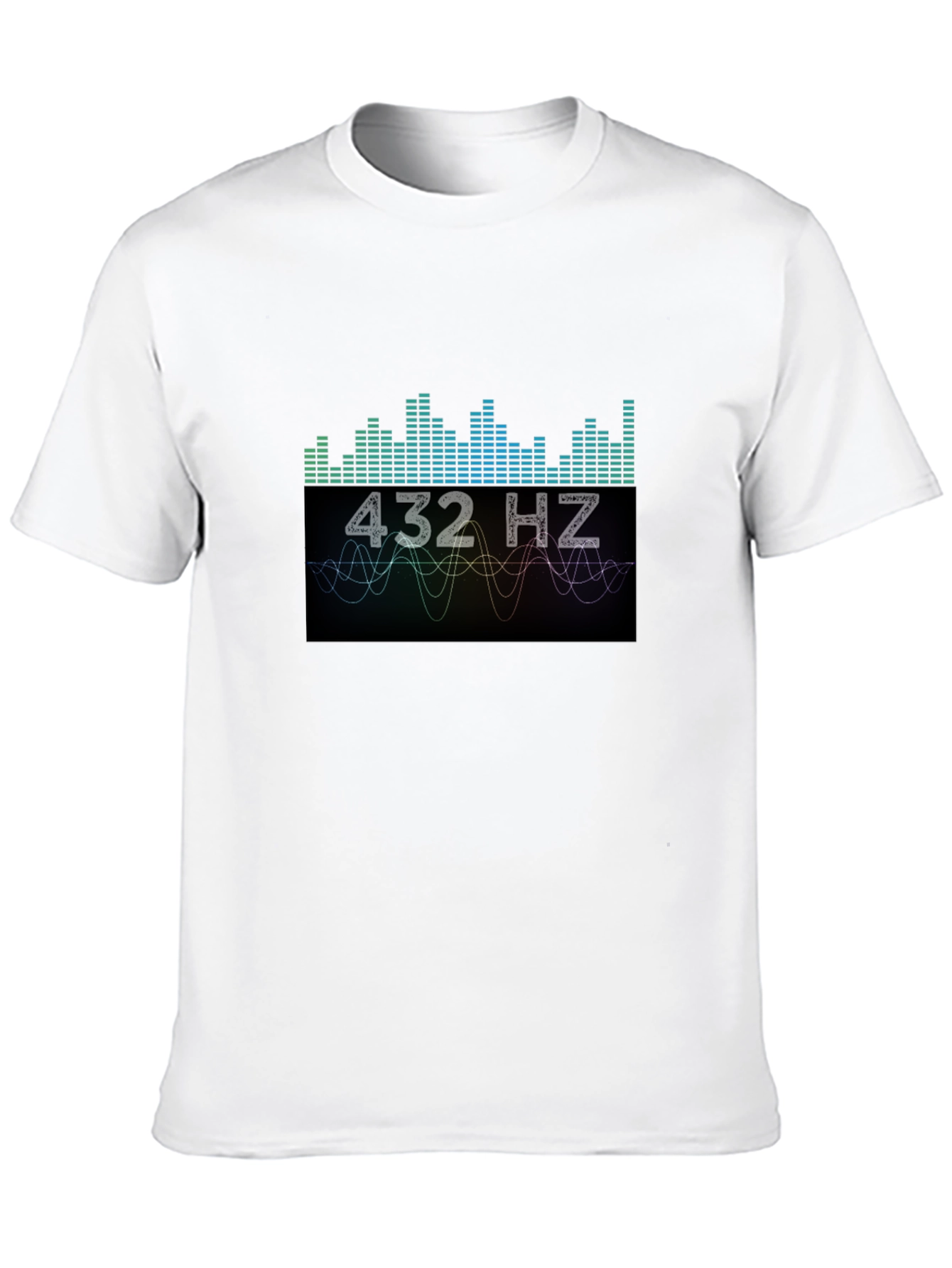 432 Hz Sound Wave Graphic Black T-Shirt