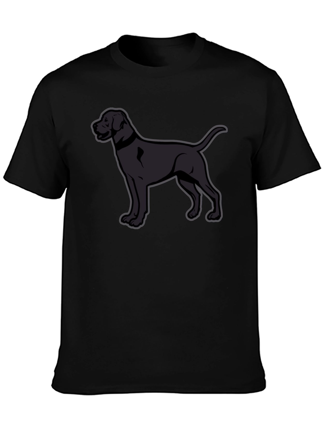 Black Lab Silhouette Graphic T-Shirt - Mens Fashion Tee