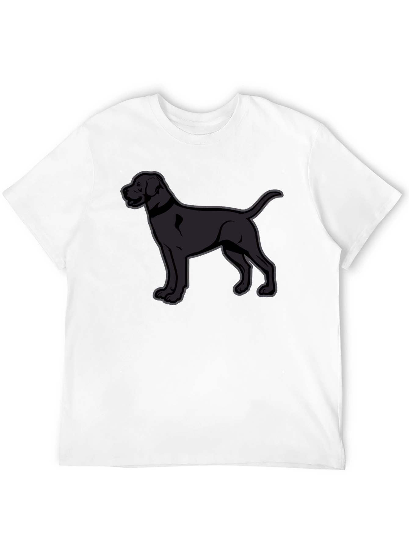 Black Lab Silhouette Graphic T-Shirt - Mens Fashion Tee