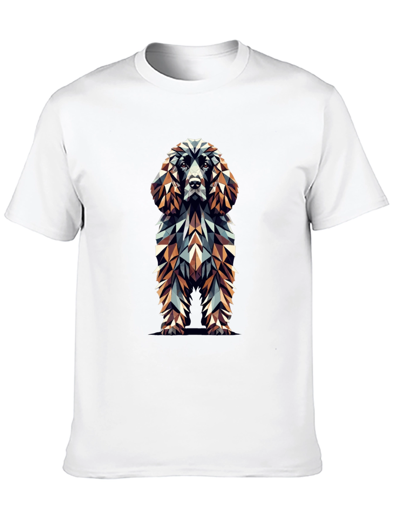 Geometric Dog Graphic Black T-Shirt