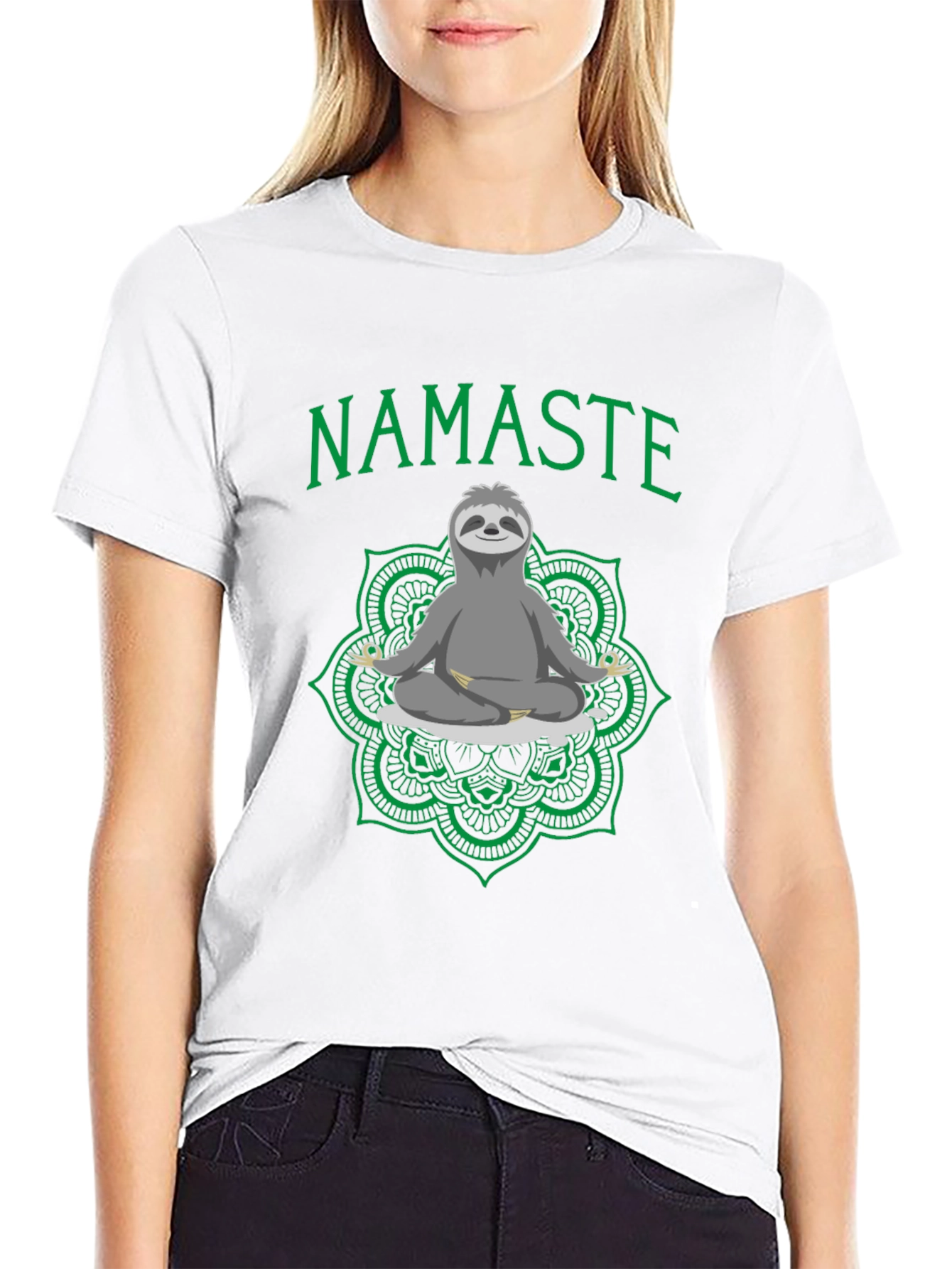 Namaste Sloth Graphic Tee - Relaxed Fit