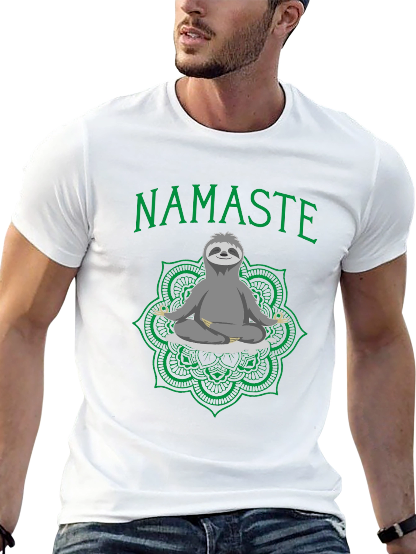Namaste Sloth Graphic Tee - Relaxed Fit