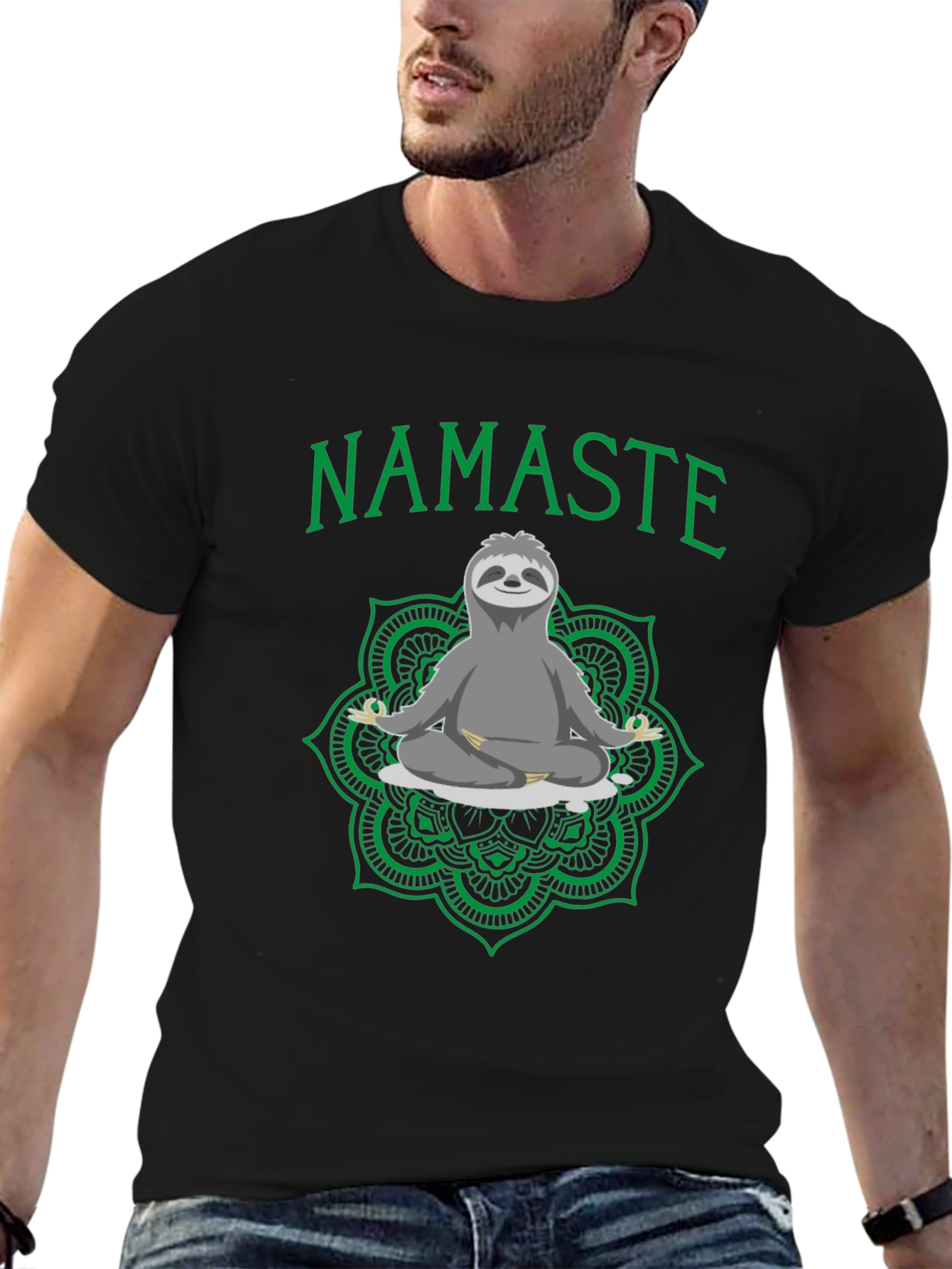 Namaste Sloth Graphic Tee - Relaxed Fit
