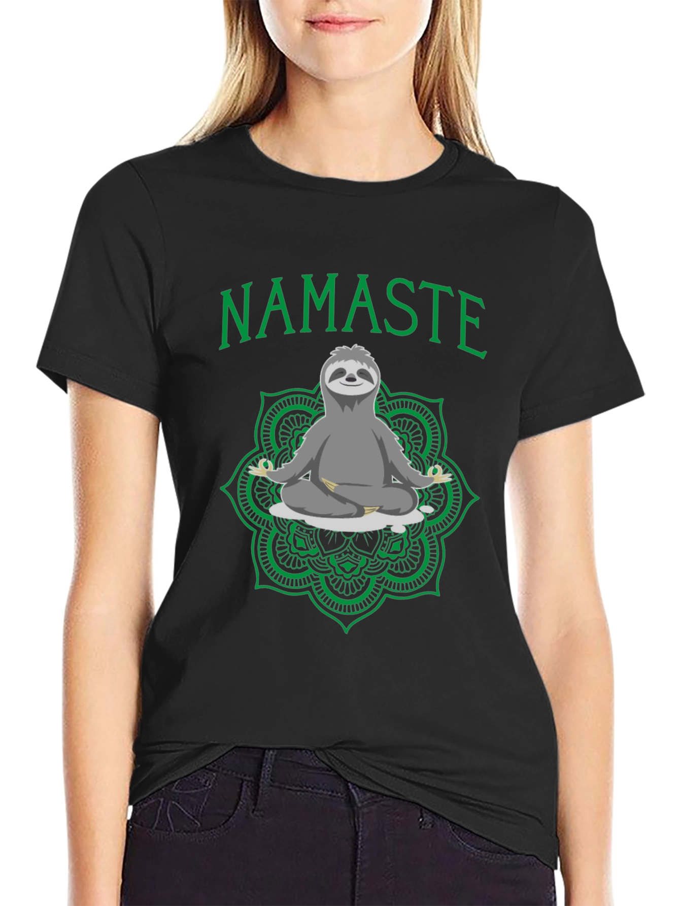 Namaste Sloth Graphic Tee - Relaxed Fit