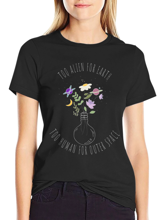 Alien/Human T-Shirt: Unique Space Design
