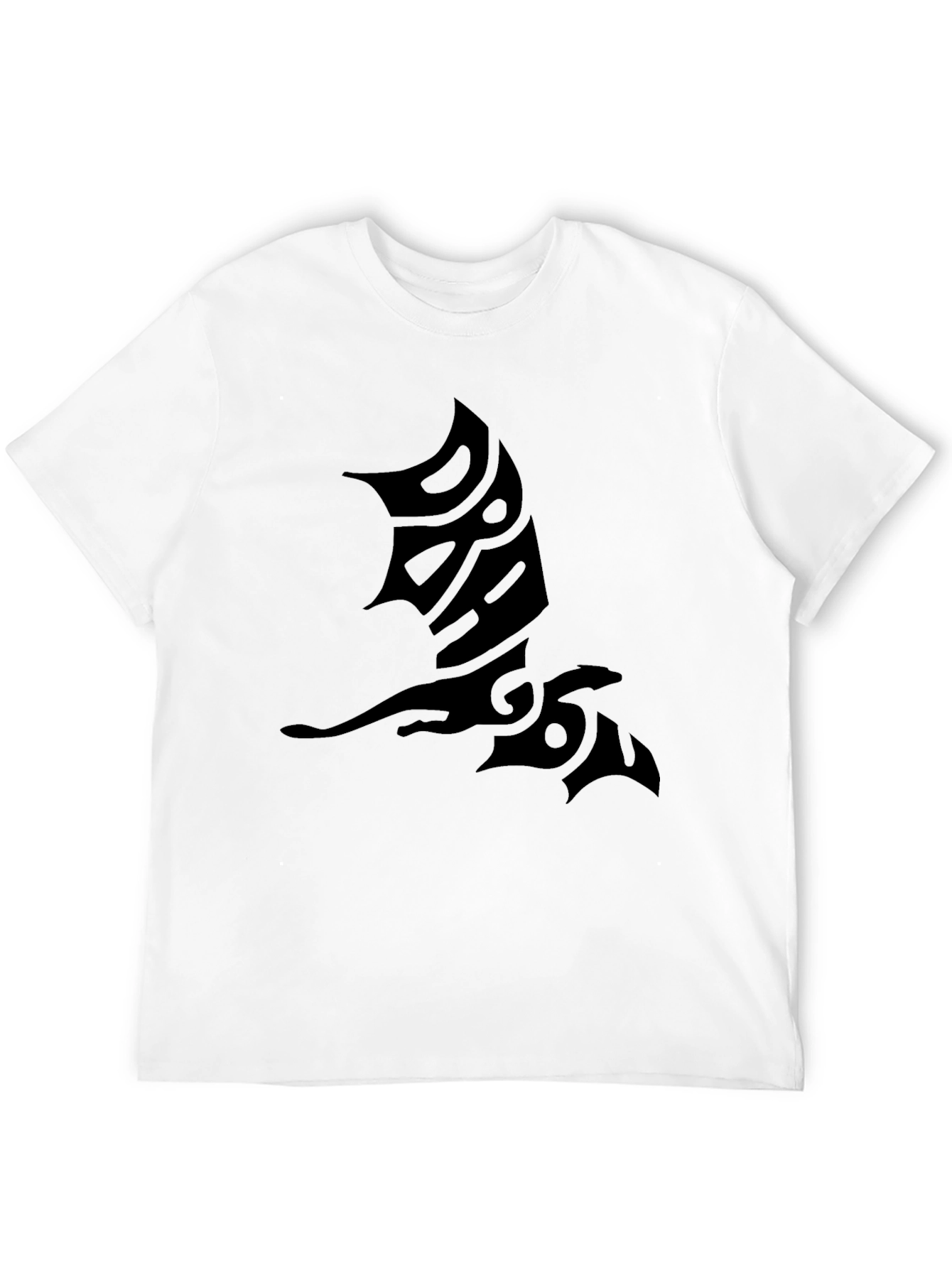 Dragon Tattoo Graphic Print Black Mens T-Shirt