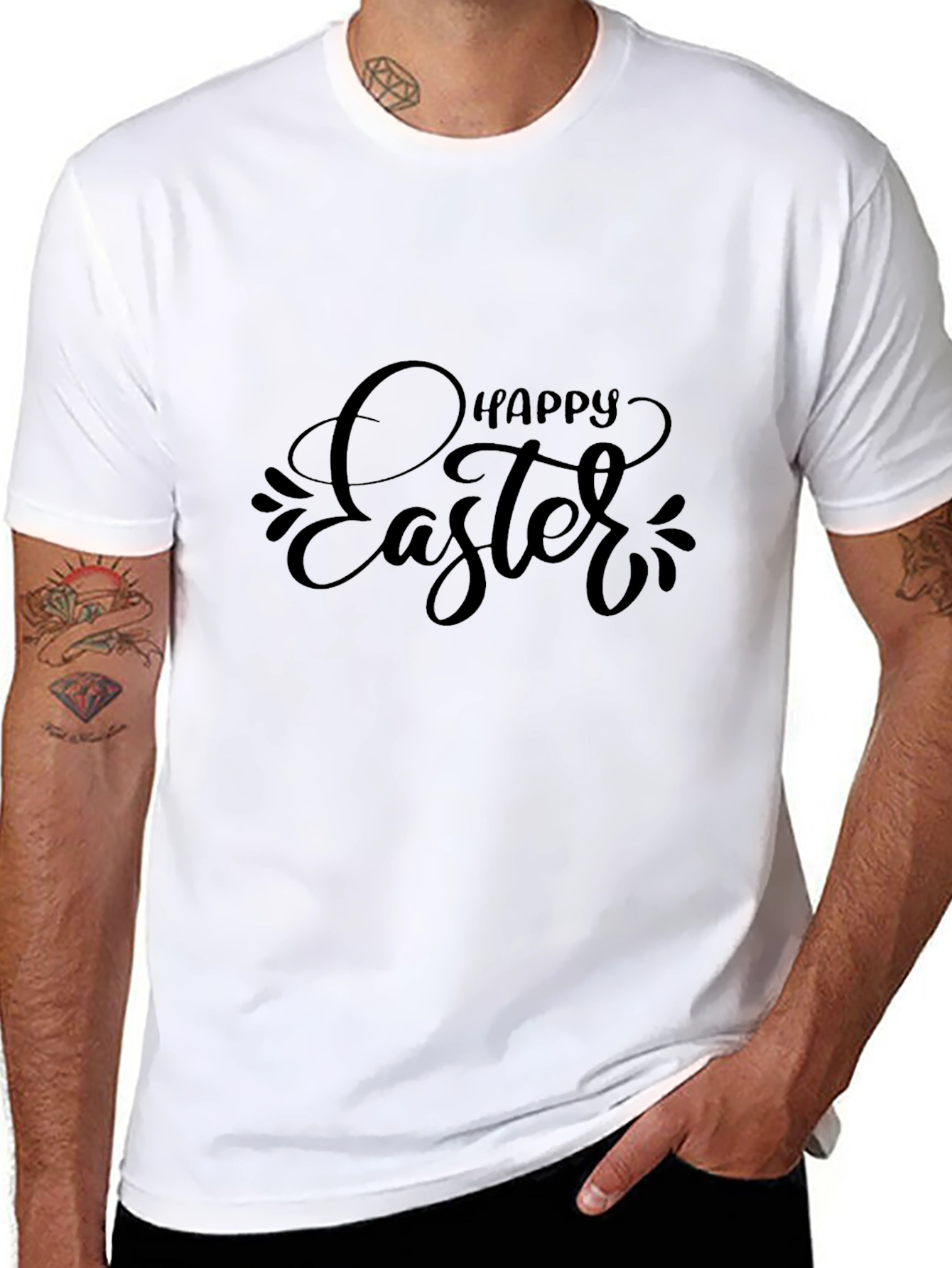 Happy Easter Black T-Shirt