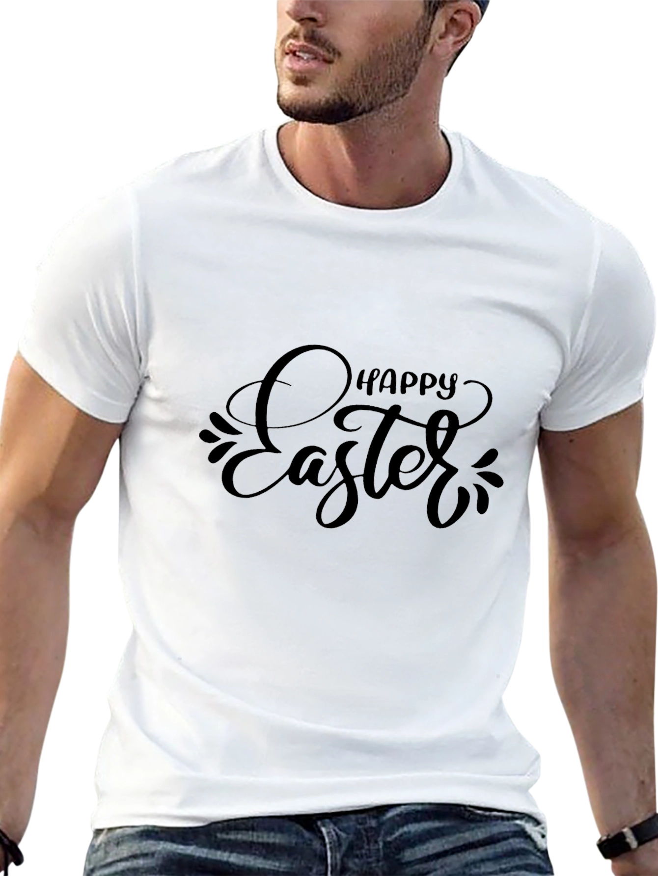 Happy Easter Black T-Shirt