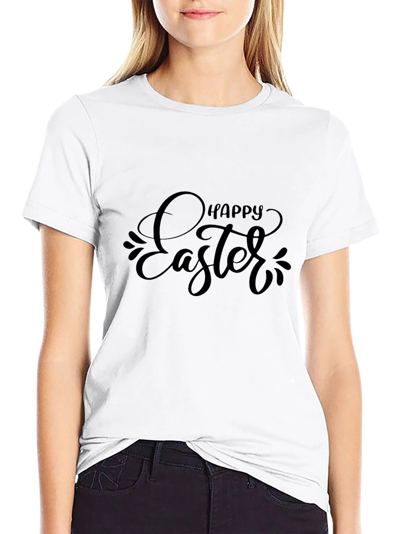 Happy Easter Black T-Shirt