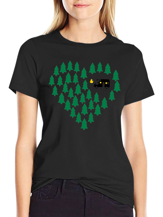 Camping Love T-Shirt - Adventure Heart Tree Design