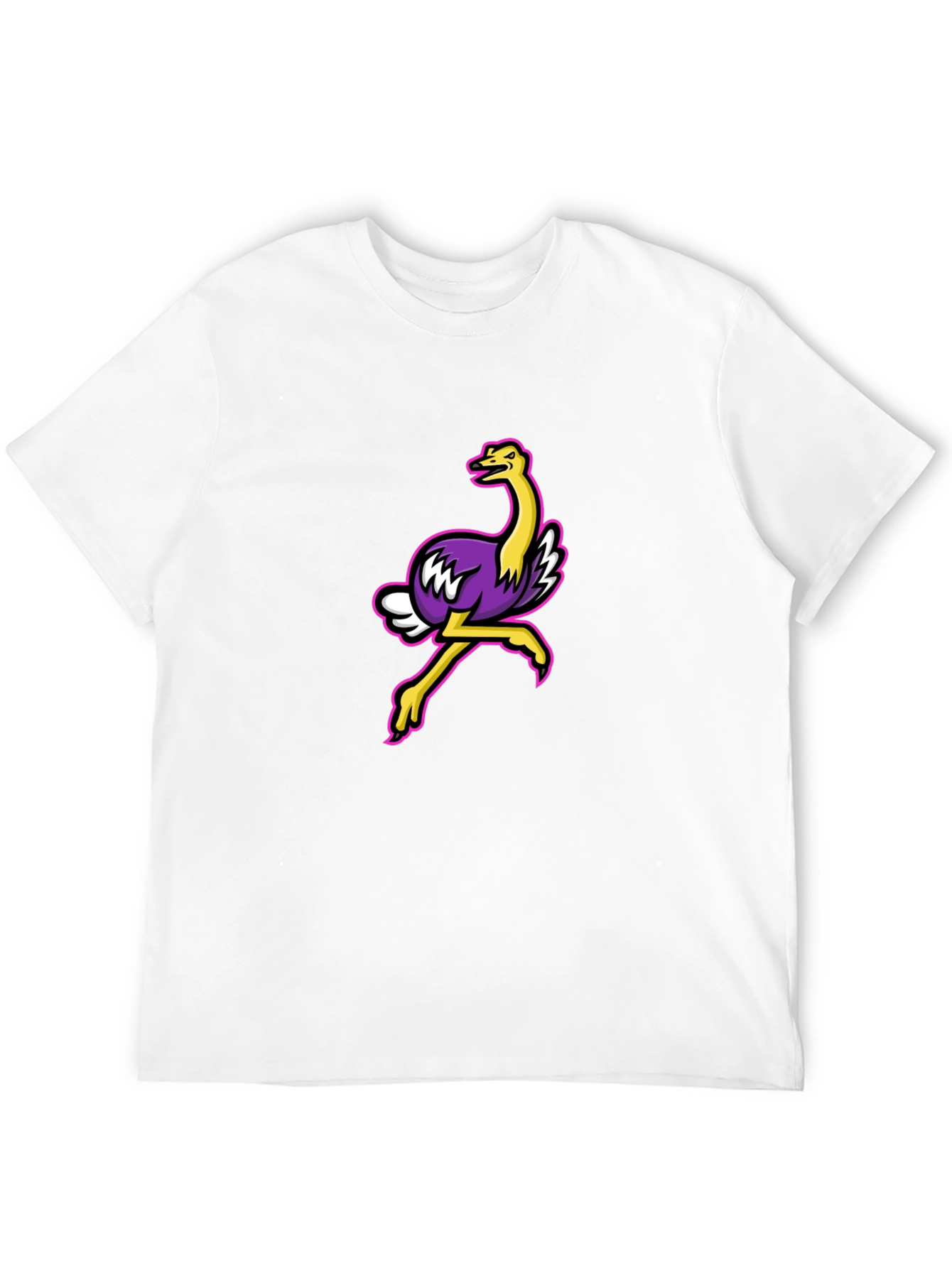 Cool Ostrich Graphic Tee - Black Unisex T-Shirt