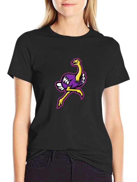 Cool Ostrich Graphic Tee - Black Unisex T-Shirt