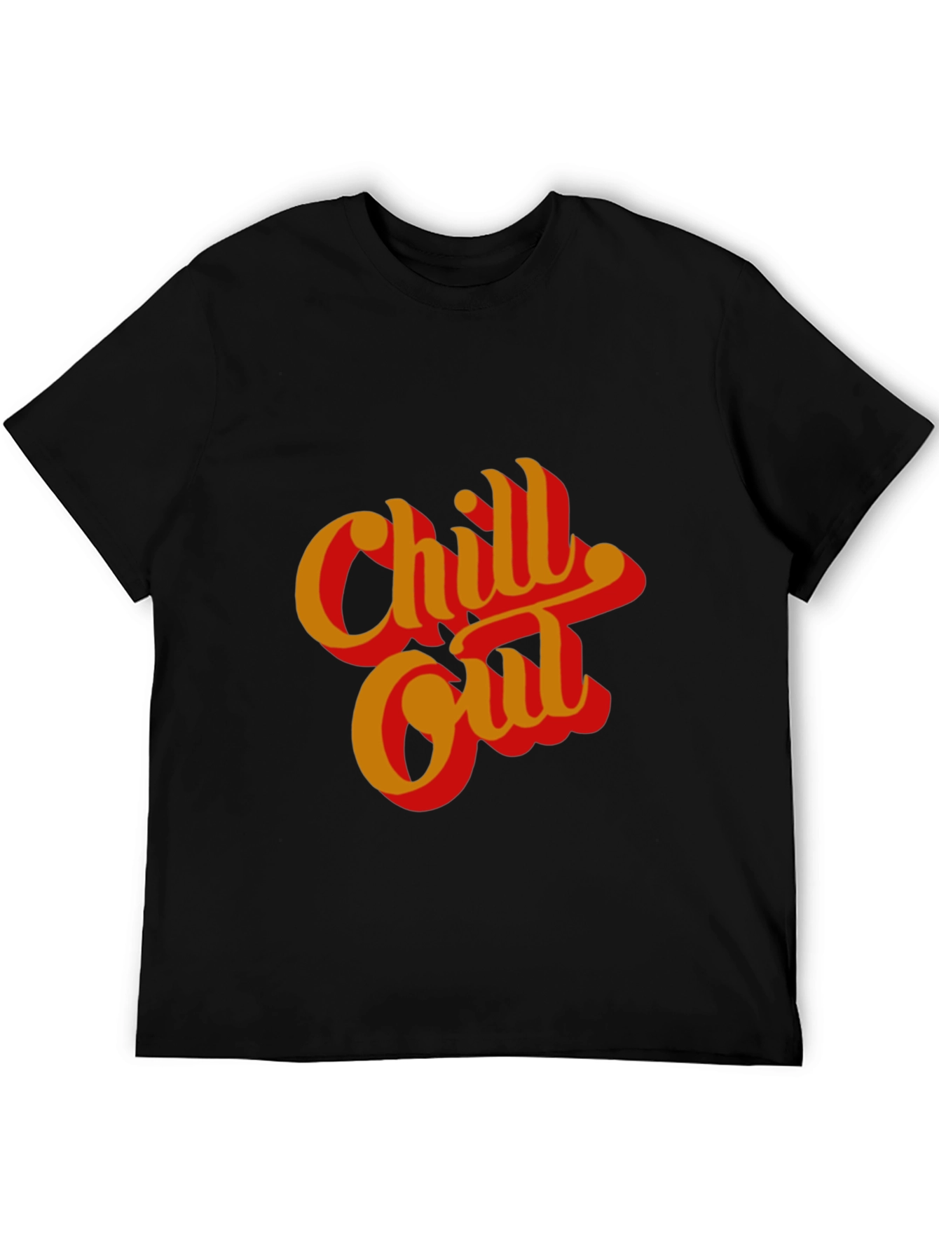 Chill Out Graphic Tee - Retro Style Black T-Shirt