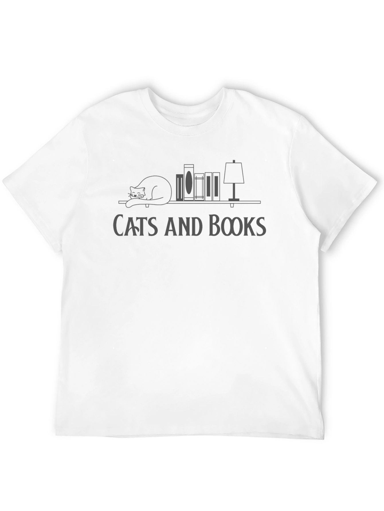 Cats and Books T-Shirt - Reading Tee