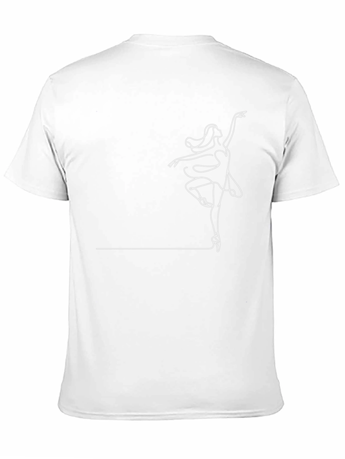 Elegant Ballerina Graphic Black T-Shirt
