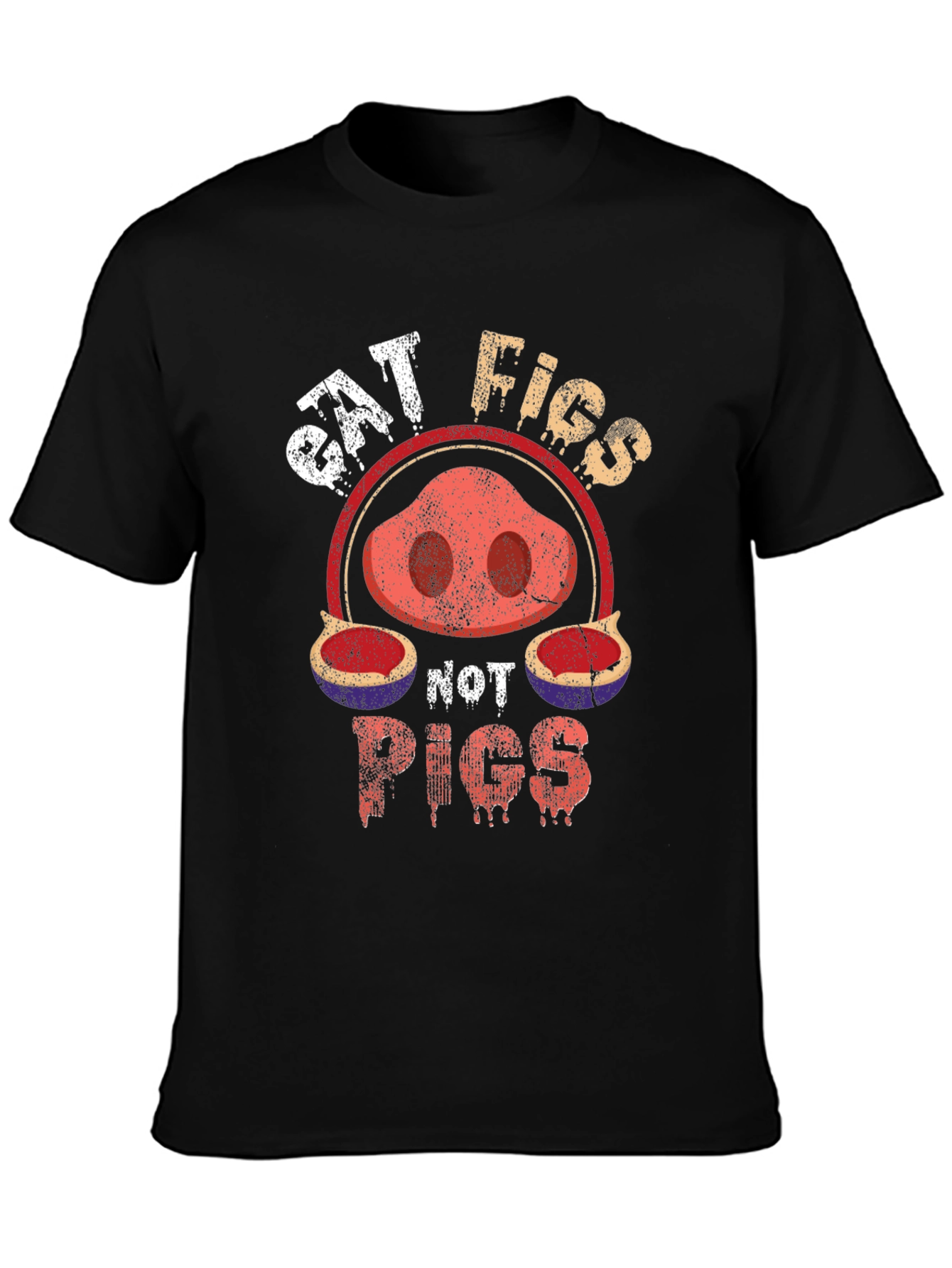 Eat Figs Not Pigs T-Shirt - Vegan Friendly Tee