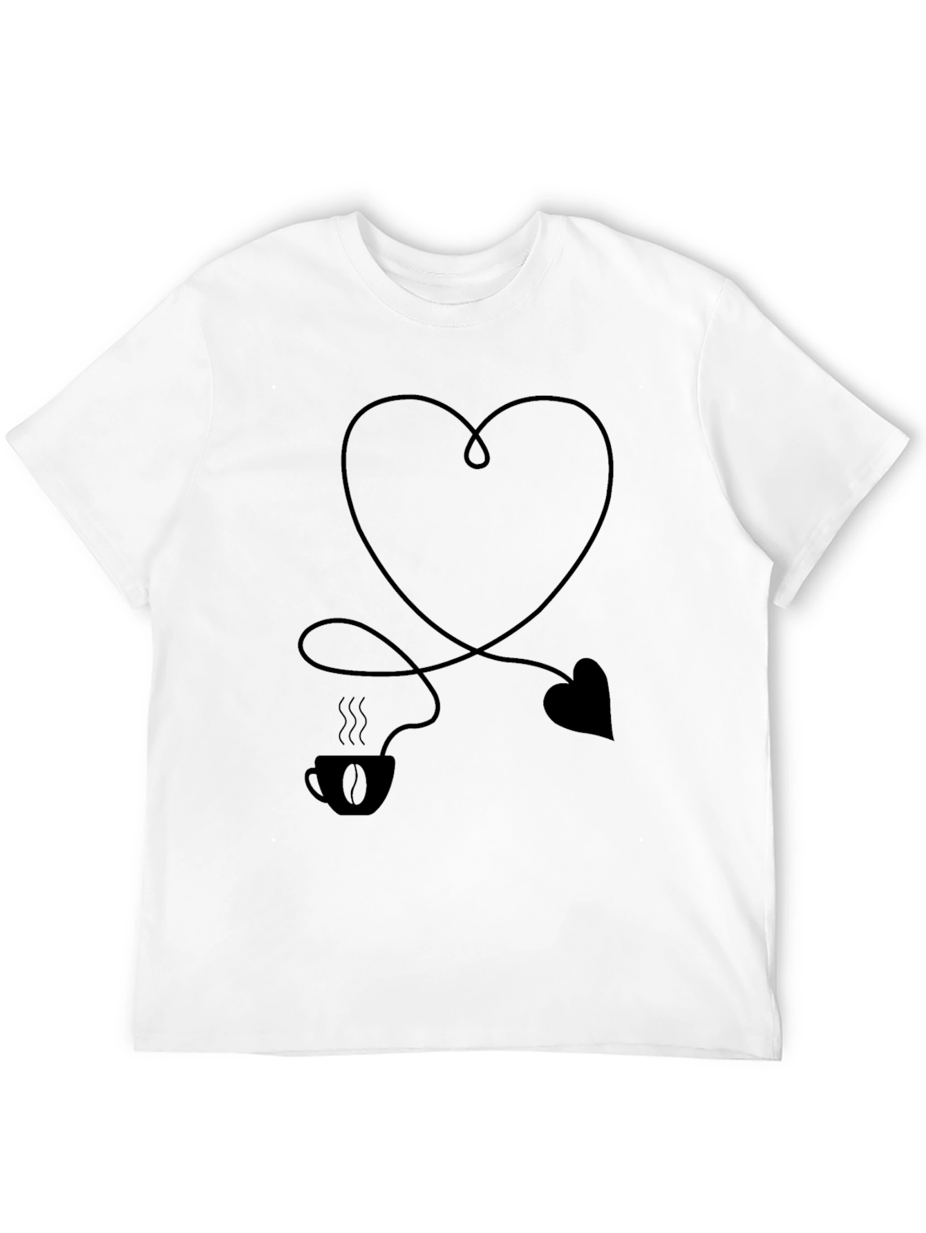 Coffee Heart Graphic T-Shirt - Love Your Brew