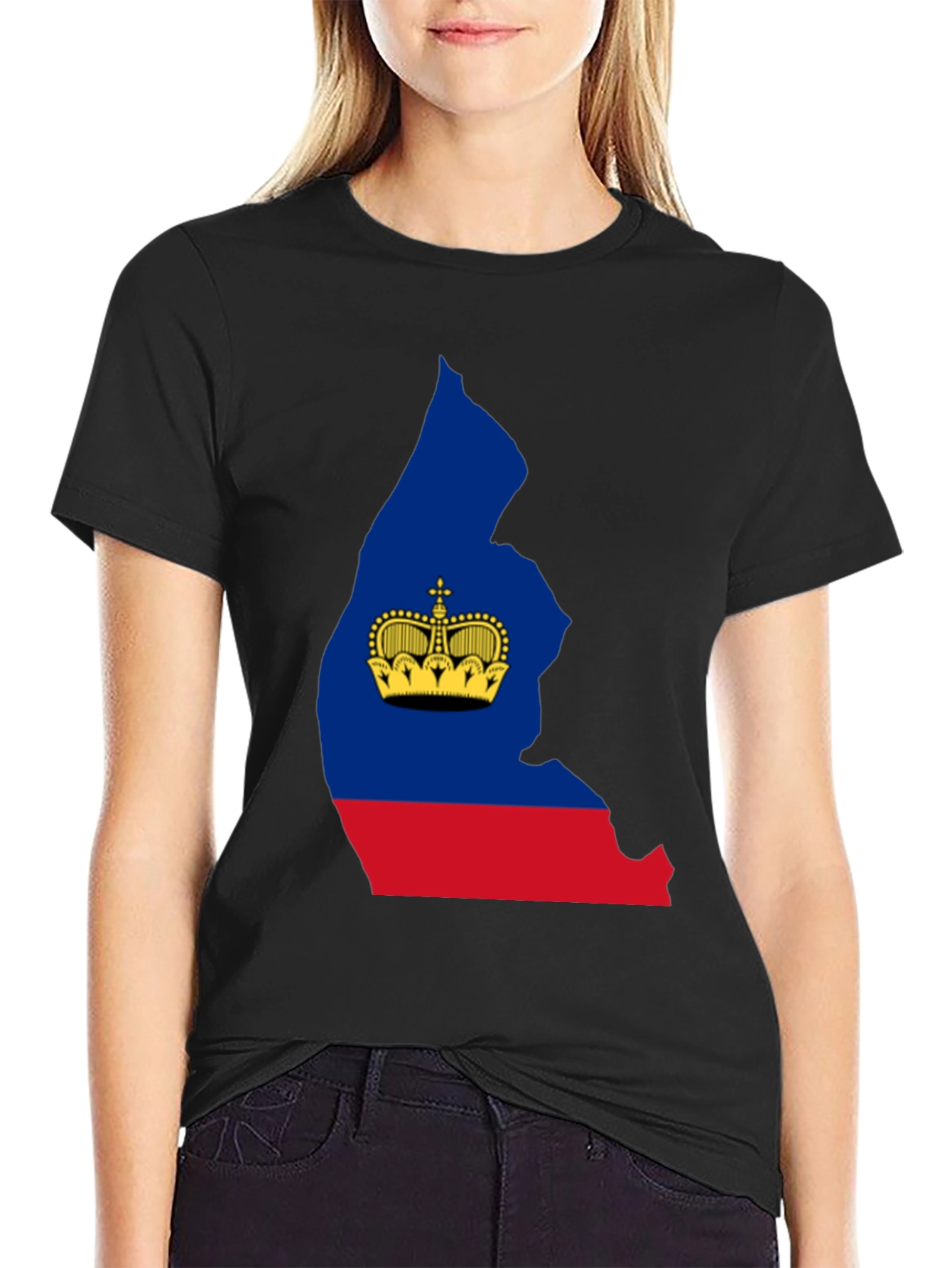 Liechtenstein Flag Silhouette T-Shirt