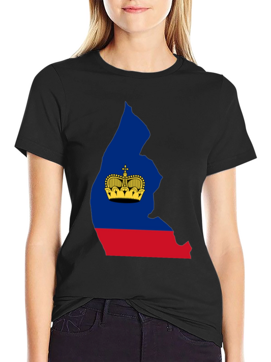 Liechtenstein Flag Silhouette T-Shirt