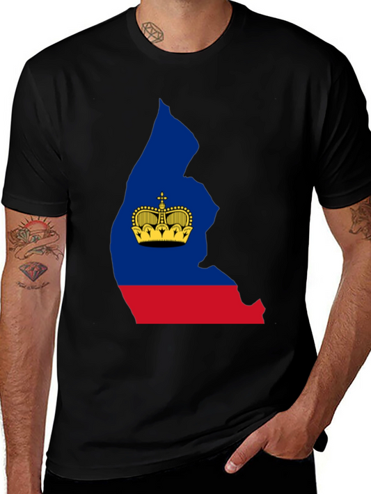 Liechtenstein Flag Silhouette T-Shirt