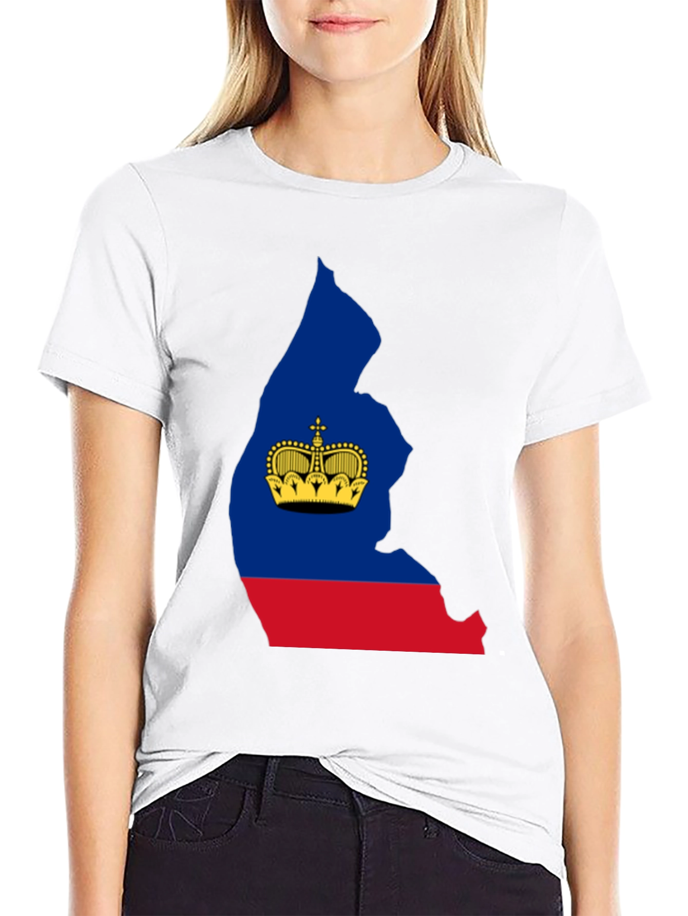 Liechtenstein Flag Silhouette T-Shirt