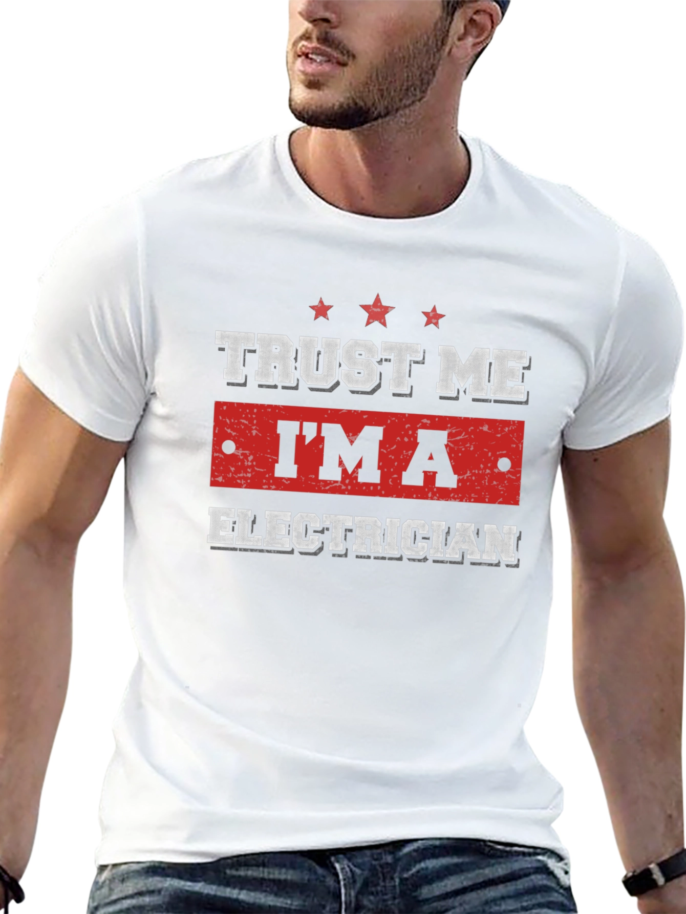 Trust Me Im An Electrician - Mens Black T-Shirt