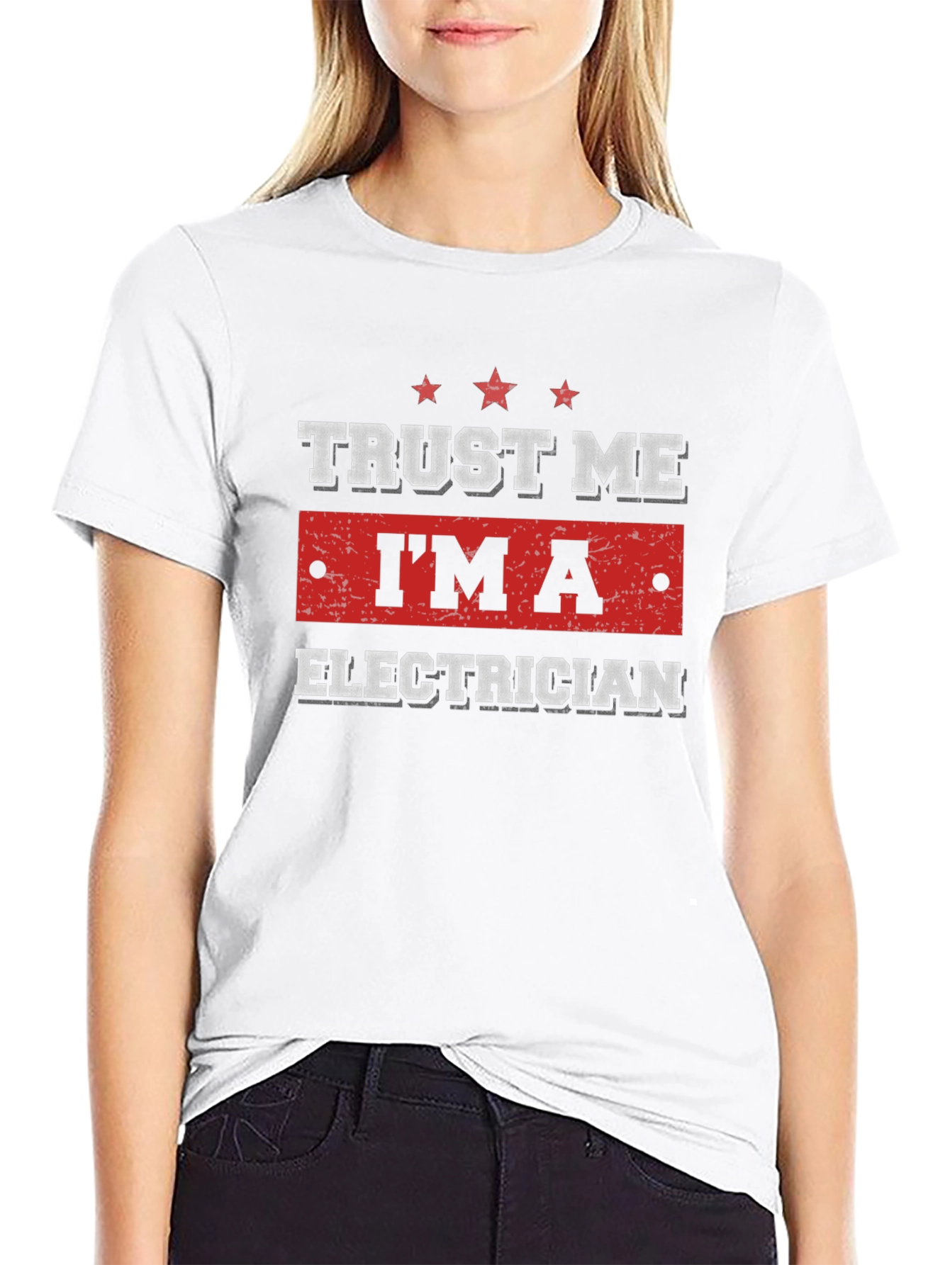 Trust Me Im An Electrician - Mens Black T-Shirt