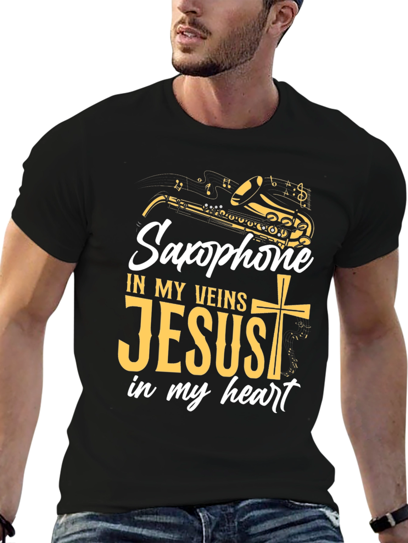 Saxophone Jesus T-Shirt