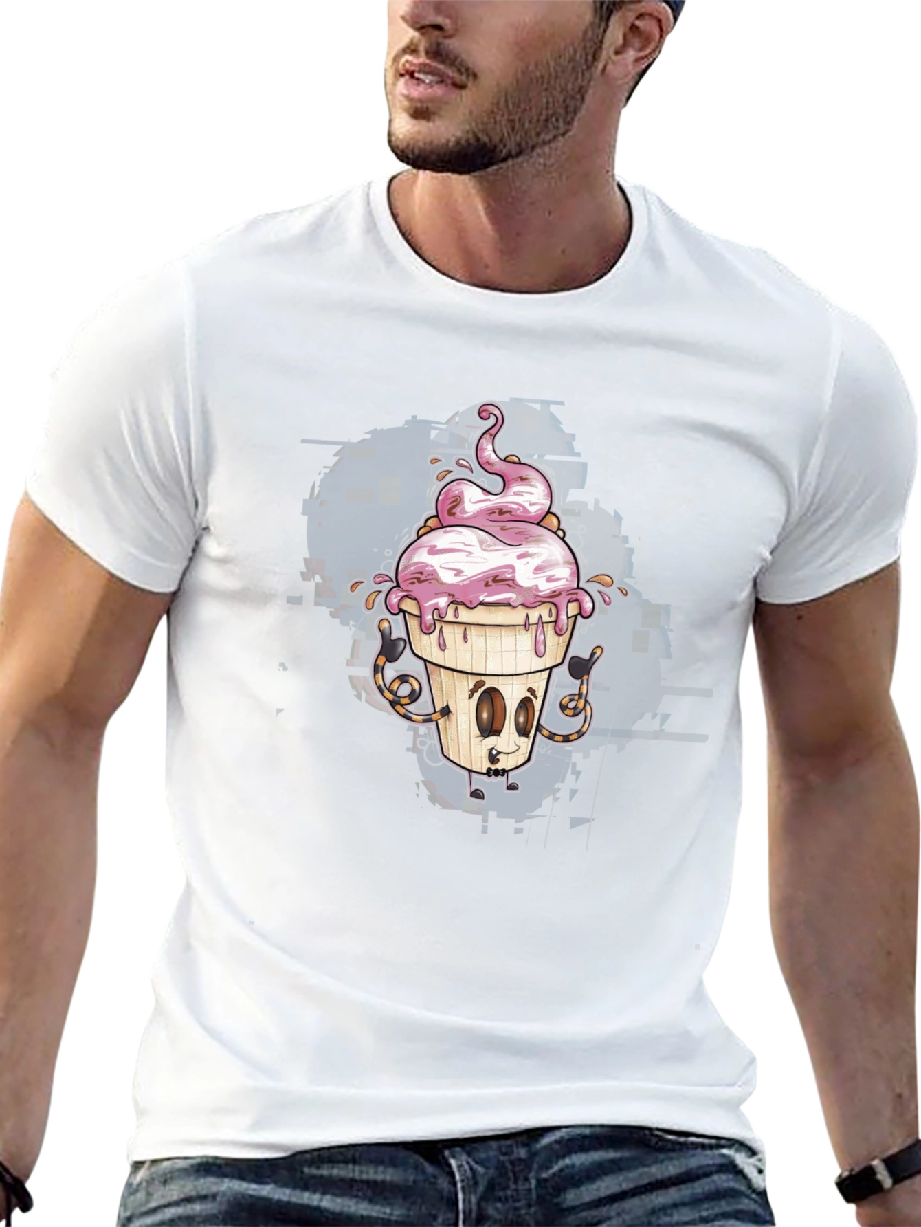 Ice Cream Character Graphic Tee