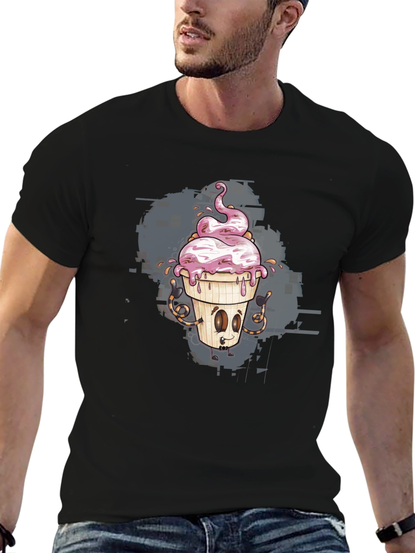 Ice Cream Character Graphic Tee