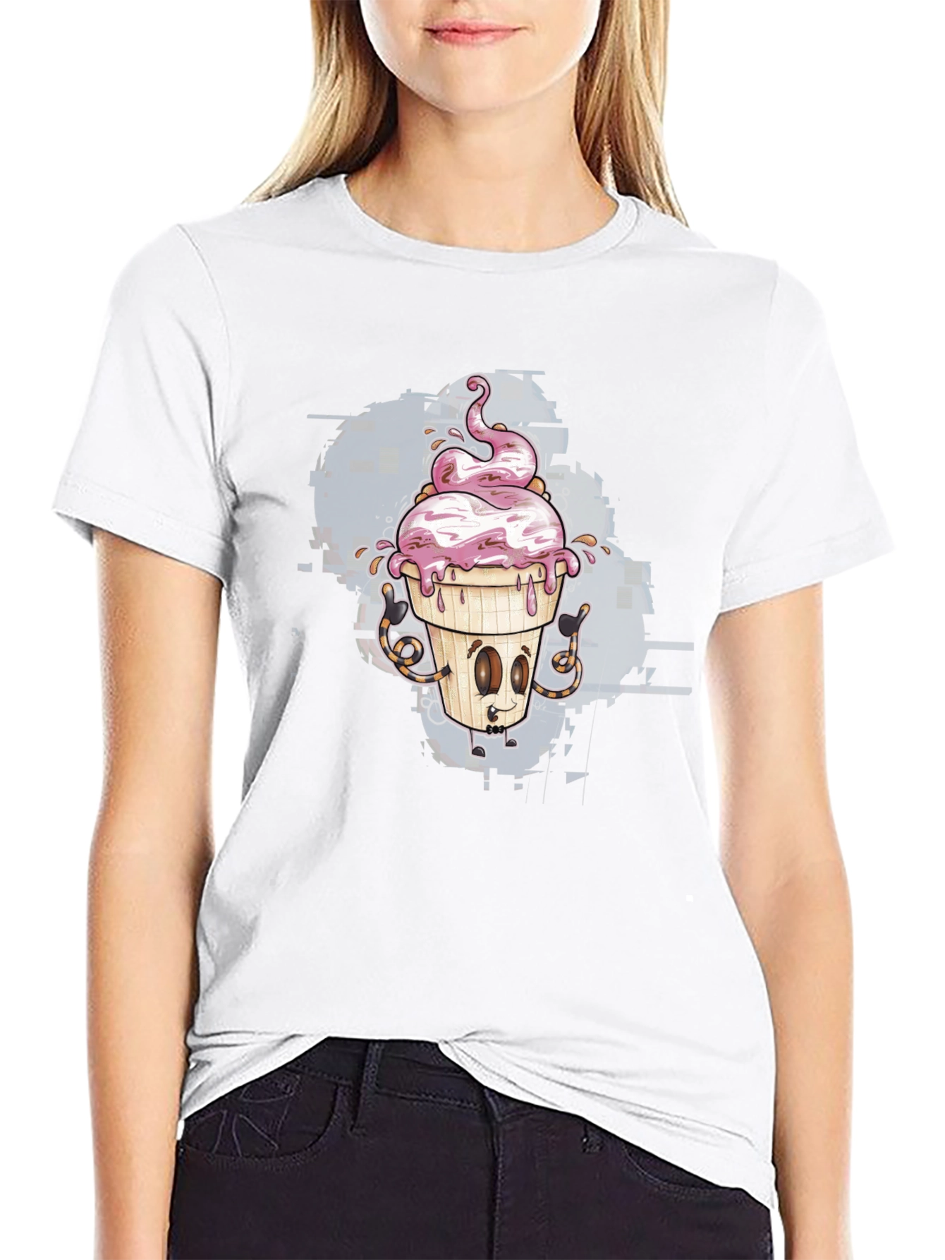 Ice Cream Character Graphic Tee