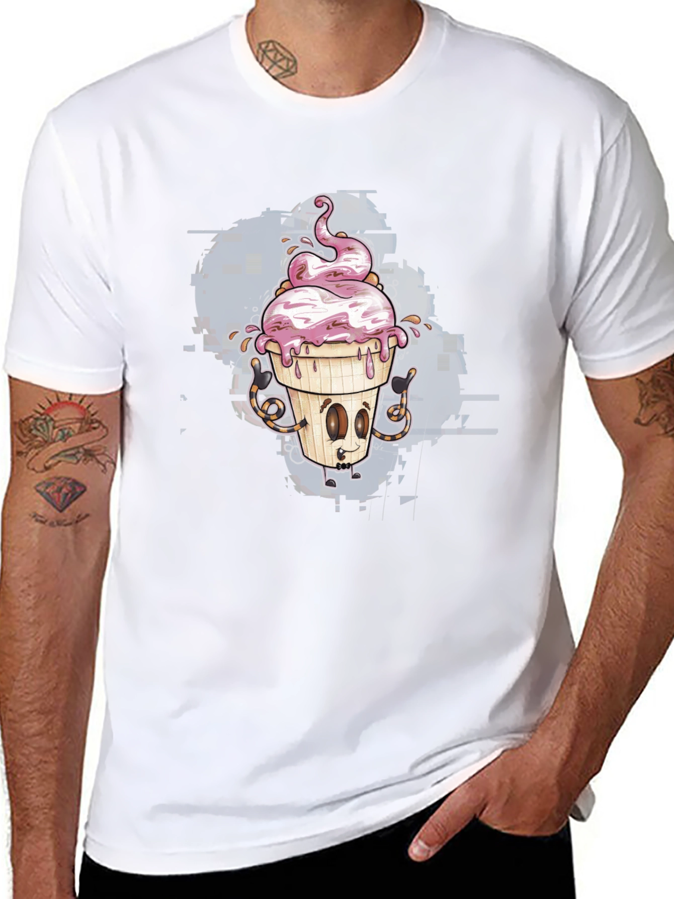 Ice Cream Character Graphic Tee