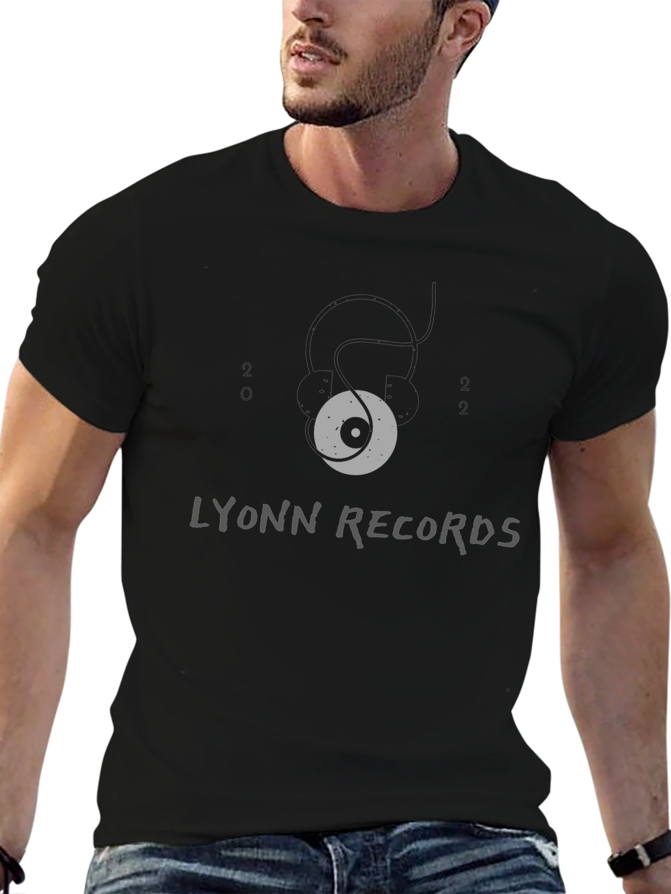 Lyonn Records Graphic Print Black T-Shirt