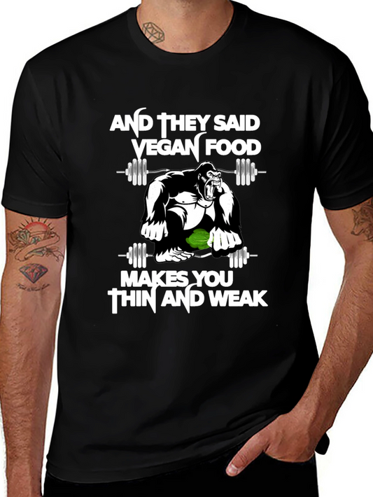 Vegan Gorilla T-Shirt - Funny Gym & Workout Tee