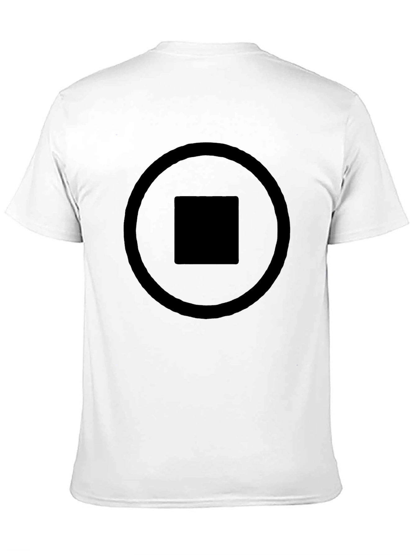 Black Graphic Tee - Square Circle Design