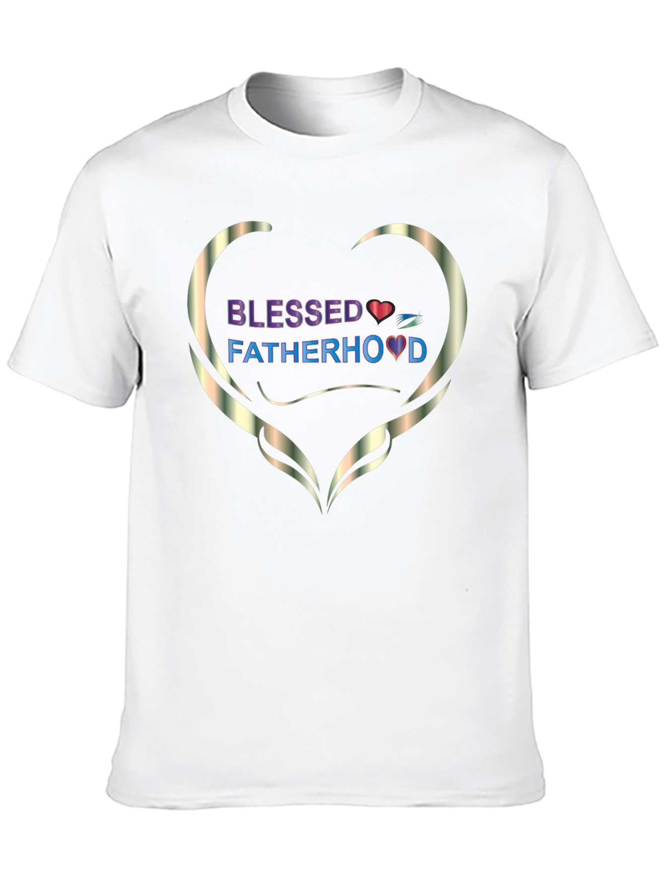 Blessed Fatherhood Graphic Tee - Stylish Black T-Shirt