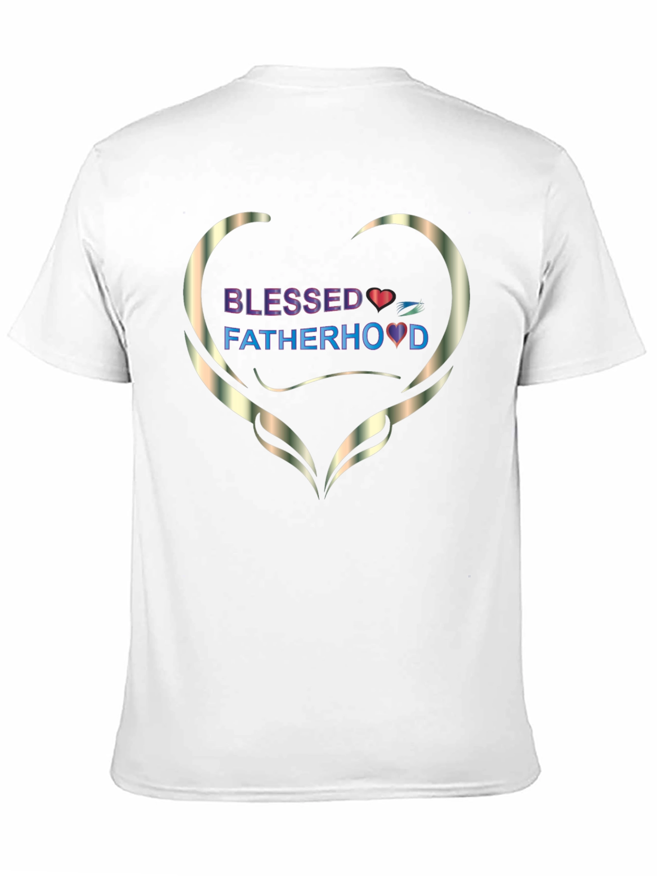 Blessed Fatherhood Graphic Tee - Stylish Black T-Shirt
