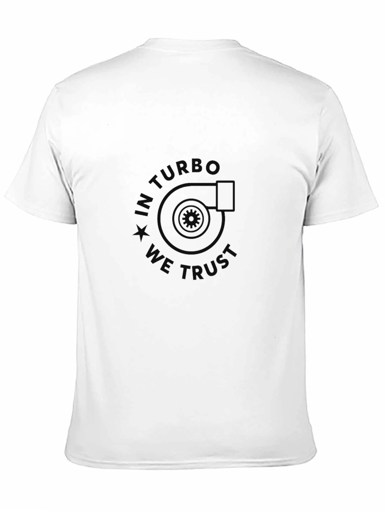 In Turbo We Trust Black Graphic Tee